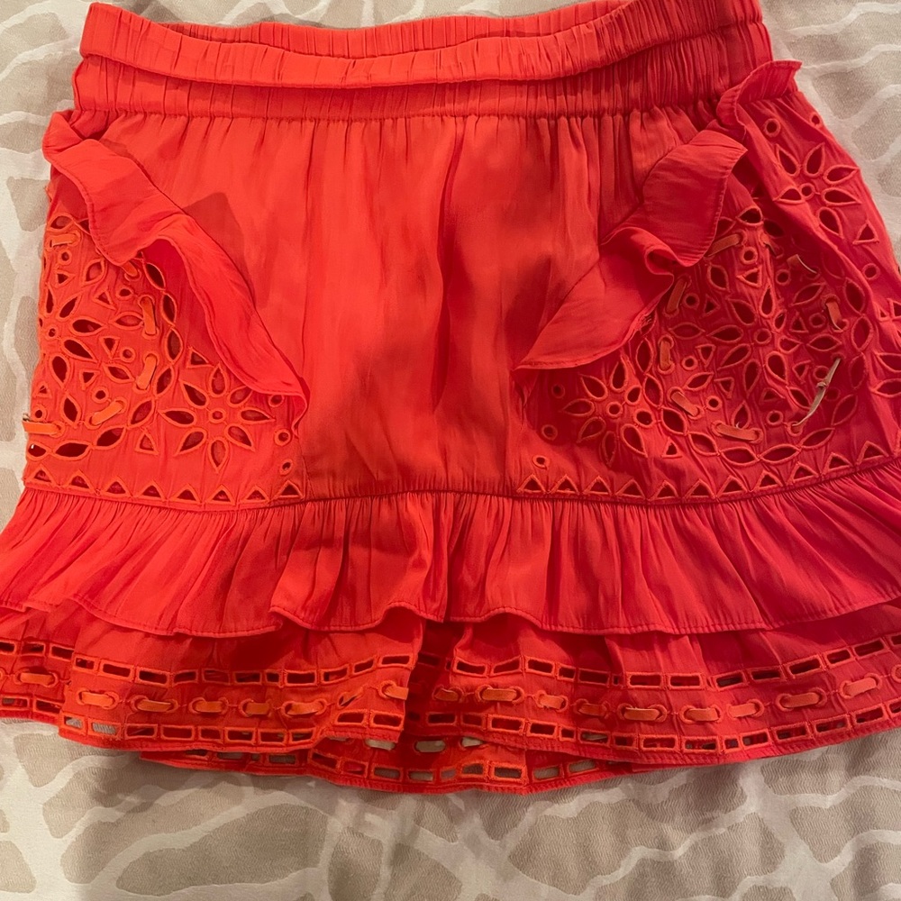 Ramy Brooke orange crop top and mini skirt 2 piece set - Picture 4 of 4